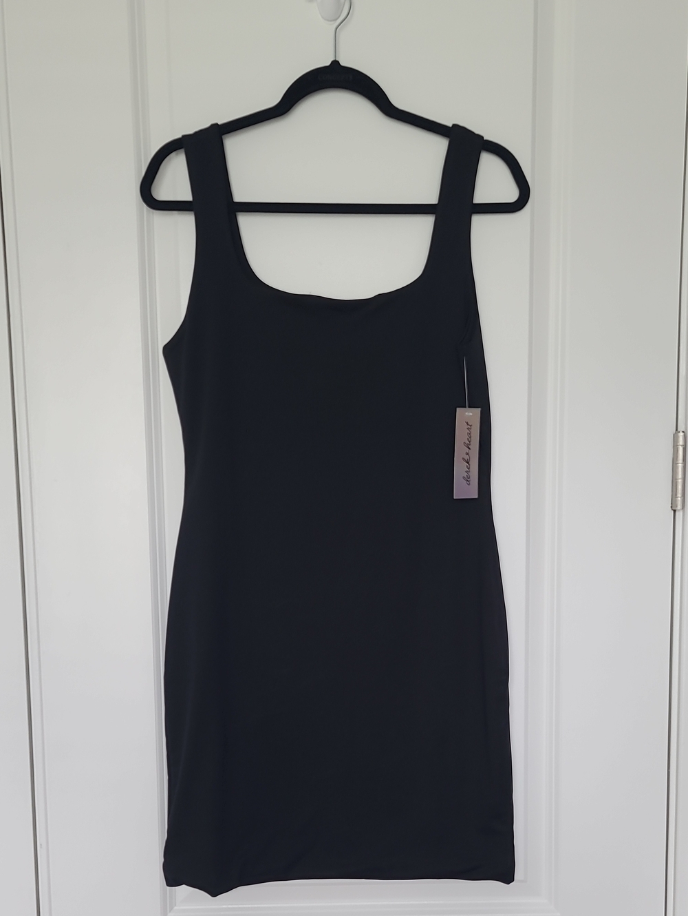 Derek Heart Black Tank Dress with Scoop Neck